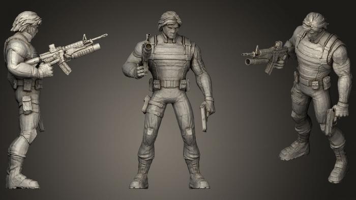 Military figurines (STKW_0246) 3D model for CNC machine